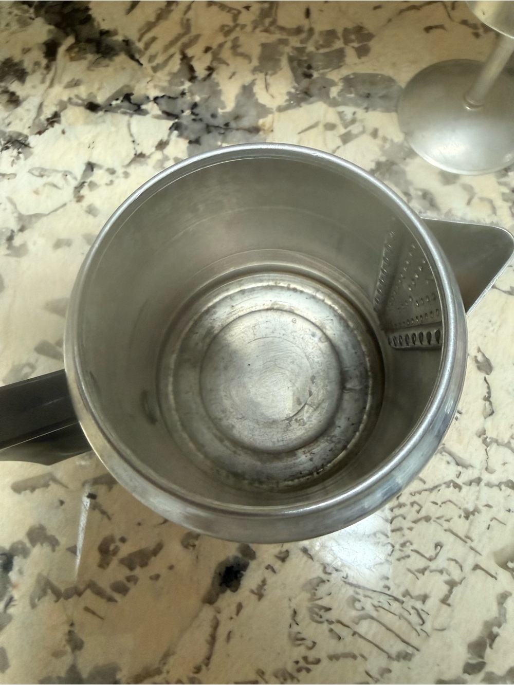 Aluminum Stovetop Coffee Percolator with Black Handle - Silver - Picture 7 of 9